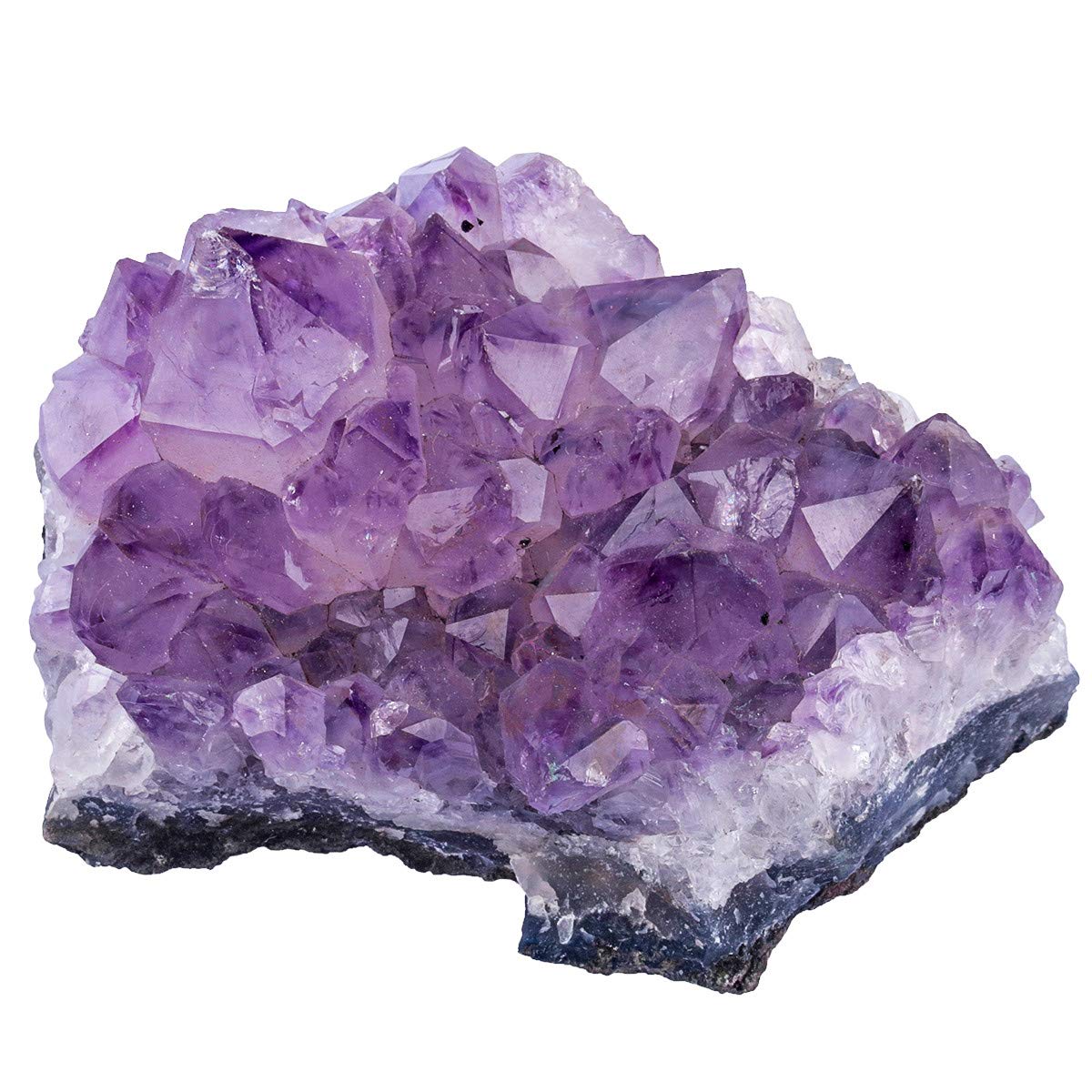Nupuyai Natural Amethyst Crystal Quartz Cluster, Mineral Geode Druzy Specimen Stone for Reiki Healing Home Decoration (100-150g)