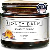 Really Good Blends - Tallow Honey Balm, Organic Body Butter, Grass-Fed Beef Tallow for Skin, Soothing All-Natural Moisturizer for Body and Face | Made in USA - 2 oz (Lavender)