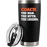Panvola Coach The Man The Myth The Legend Coach Gifts Sports Soccer Football Baseball Basketball Gym Trainor Vacuum Insulated Tumbler (20 oz)