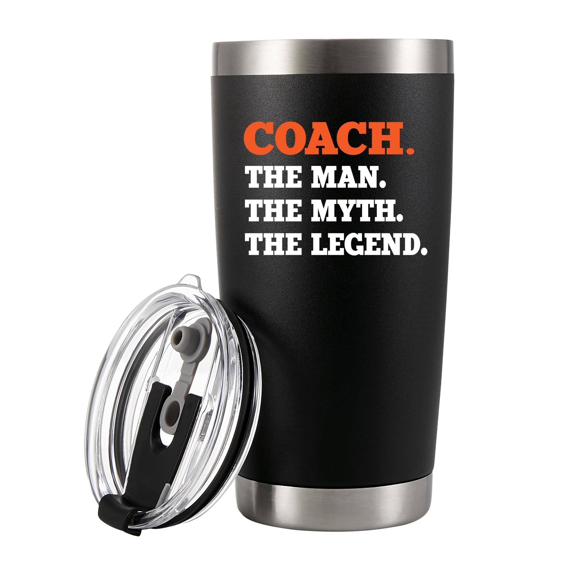 Panvola Coach The Man The Myth The Legend Coach Gifts Sports Football Baseball Basketball Gym Trainor Soccer Vacuum Insulated Tumbler (20 oz)