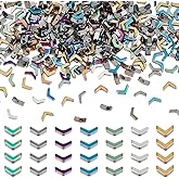 SUNNYCLUE 1 Box 350Pcs 7 Colors V Shaped Beads Hematite Bead Bulk Colorful Natural Stone Electroplate Gemstone Arrow Arrowhead Loose Spacer Beads for Jewelry Making Bracelets Necklaces DIY Crafts