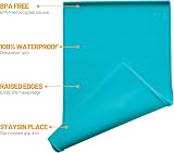 Hubulk Dog Feeding Mat 100% Silicone 19x12 Green Non-Slip Dishwasher Safe view 2