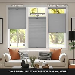Boolegon No Drill No Tools Cellular Shades Top Down