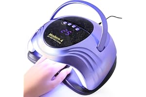 Limegirl UV Nail Lamp - Pearlescent Version, Professional Nail Dryer with 4 Timer, Powerful Dual UV & LED Lamp Beads and Auto Sensor, Fast Curing Gel Lamp, Salon Home Manicure Kit (Pearl Violet)