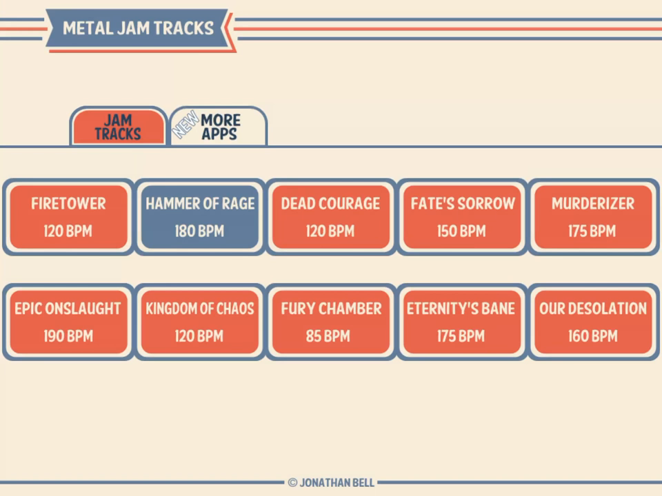 Metal Guitar Jam Tracks App on the Amazon Appstore