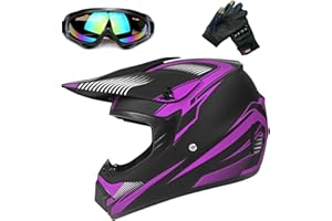 ZJHELM ATV Helmet,Youth Kids Motocross Helmet, 4 Wheeler Dirt Bike Street Riding Helmets Meeting DOT FMVSS 218