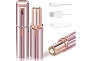 FEIMINI Facial Hair Removal for Women: Electric Painless Facial Hair Remover for Face,Lip,Chin,Peach Fuzz,Mustache Lipstick-Sized USB Rechargeable