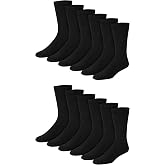 Hanes Men's Double Tough Crew Socks | Moisture Wicking Socks, Multipack