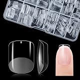 gelike ec Extra Short Square Nail Tips 240pcs 10 Sizes for DIY At Home