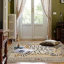 Pphcpx Tibetan Tiger Rug for Living Room 5x8 ft