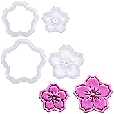 BAKERLOGY Cherry Blossom Kiss - Mini 2" Cookie Cutter & Stamp Set - Sakura Flower Design for Easter & Spring Cookies, Cupcakes & Fondant Decorations