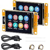 2 Pack ESP32 CYD Cheap Yellow Display, 2.8" Touch Screen Display ESP32-2432S028R, 240&times;320 TFT LCD, WiFi Bluetooth Dual-Core 240MHz Development Board Compatible with Arduino IDE for IoT DIY