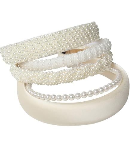 Amazon.com : naibirdr 6PK Pearl Headbands for Women Slim and  display picture 3