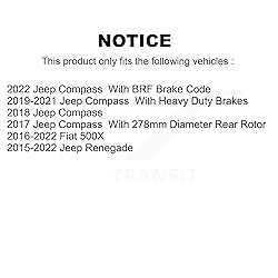Genius Rear Coated Disc Brake Rotors Pair