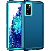 Mieziba for Galaxy S20 FE 5g Case,Shockproof Dropproof Dustproof 3-Layer Full Body Protection Rugged Heavy Duty High Impact Hard Cover Case for Galaxy S20 FE 6.5 inch,Turquoise