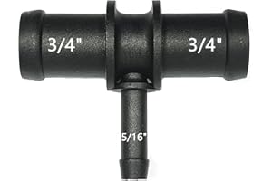 FEEDUN 3/4"-3/4"-5/16",Radiator Coolant Hose 3 Way Connector,Heater T-Joint Diverter,Water Pipe Splitter Repair Kit for Mercedes-Benz BMW Audi Volkswagen Chevrolet Volvo Buick Ford Toyota Honda,19mm-19mm-8mm