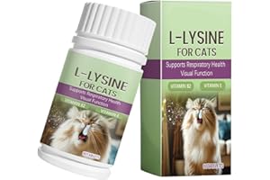 Pet Health L Lysine 80 Tablets for Strong Immune Systems and Eye Respiratory Function Maintenance Tablets Cats Respiratory He