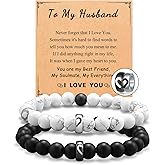 UNGENT THEM Matching Couple Ring Bracelets for Boyfriend Girlfriend Husband Wife Valentines Anniversary Birthday Engagement Gifts