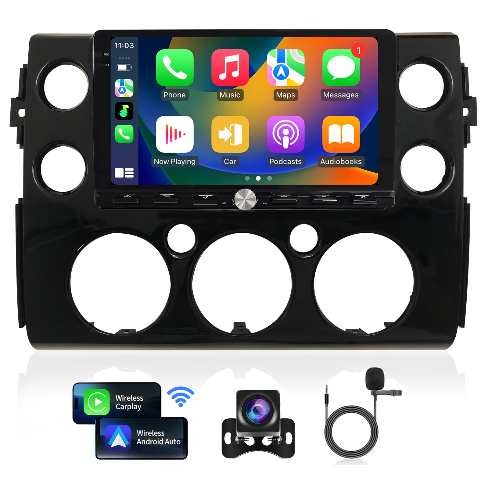 Photo 1 of Car Radio Stereo for Toyota FJ Cruiser 2006-2020 Replacement Carplay Android Auto GPS Navigation Tesla Style with DSP in Dash Headunit Multimedia Player Backup Camera 64G