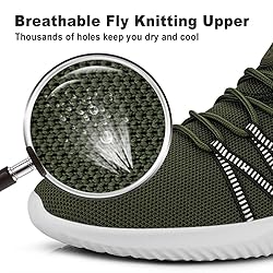Feethit Mens Slip On Running Shoes Breathable