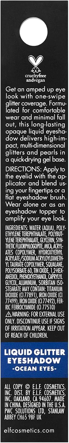 Liquid Glitter Eyeshadow, Long Lasting, Quick-Drying, Opaque, Gel-Based Formula, Creates High-Impact, Multi-Dimensional Eye Looks, Ocean Eyes 3ml - Image 3