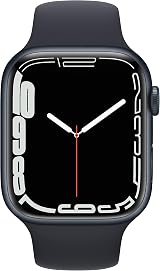Apple Watch Series 7 GPS 45mm Aluminium Midnight Sports Band Regular view 2