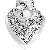 Mariorlsy 35" Men's Silk Cowboy Scarf - Oversized Western Bandana Neckwear, Large Square Scarf with Gift Packaging
