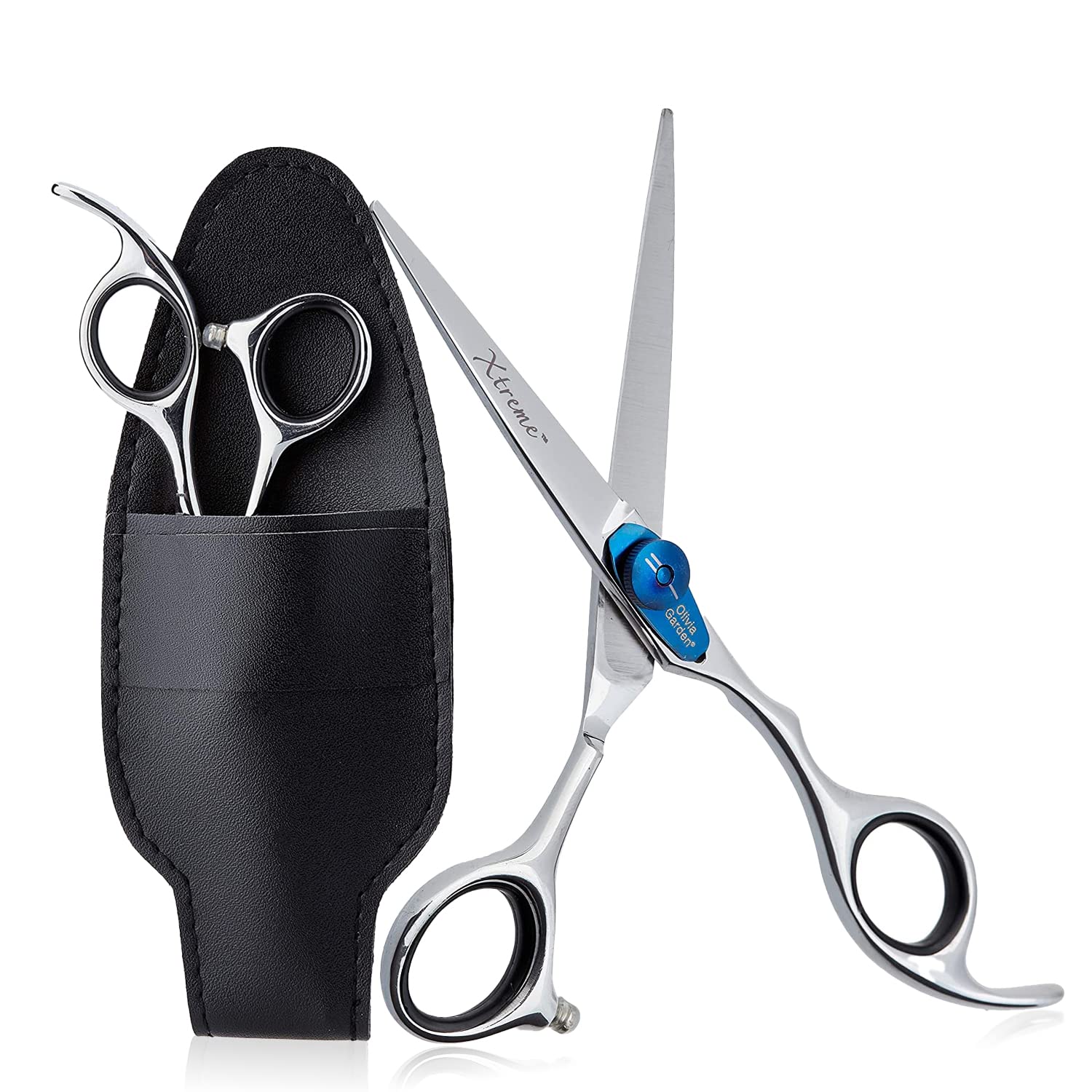 Olivia Garden Xtreme 5.0" - Right Hand Scissors - Ergonomic Handle, Adjustable Tension, Perfect for Beginners & Students
