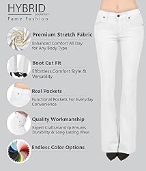 Hybrid & Company Women's Skinny Bootcut Stretch