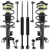 Detroit Axle - 8pc 2.4L Struts Suspension Kit for 2015-2017 Chrylser 200 | 4 Front Rear Sway Bar Links 2 Complete Front Struts Coil Spring 2 Rear Shock Absorbers Assembly 2016 Replacement