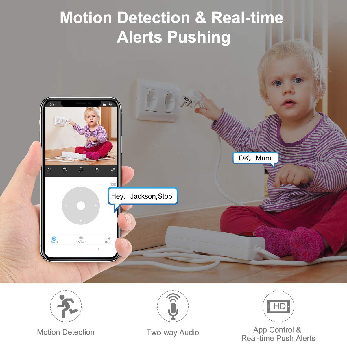 FLOUREON 1080P 2.0 MP WIFI IP Camera Home Security Surveillance Smart IP Camera with Automatic tracking 360° 3D Built-in Microphone Pan/Tilt PT Wireless Micro SD Slot