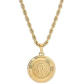 CHRISTIN MARIE STUDIO 18k Gold Plated Zodiac Necklace & Pendant - Gold Necklace for Women & Men, Tarnish & Water Resistant, Birthday Gifts for Women & Men