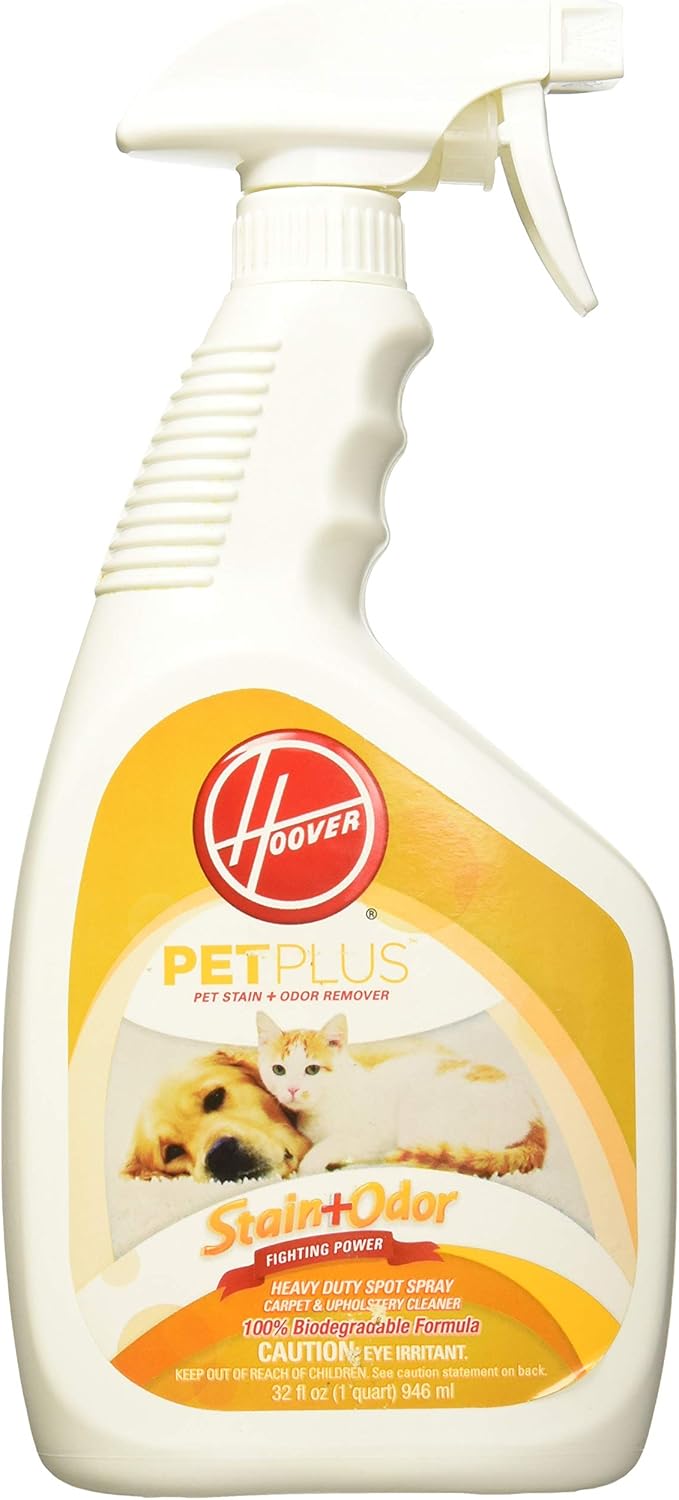 Hoover PetPlus Heavy Duty Spot Spray Pet Stain & Odor Remover 32 oz, AH30610