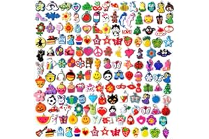 Roozmausy Rubber Loom Band Silicone Charm, Bracelet Charms,Loom Rubber Bands Charms,Bracelet Pendant, (100pcs)