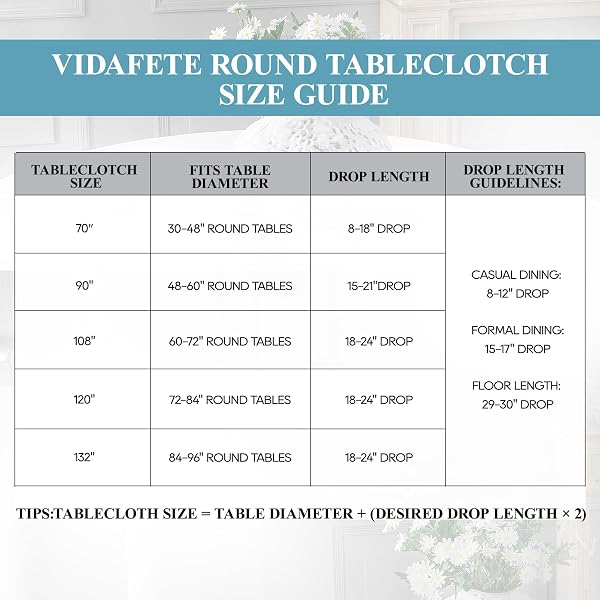 VIDAFETE TABLECLOTH 10 PACK 120INCH ROUND TABLE CLOTH POLYESTER, STAIN WRINKLE RESISTANT POLYESTER DINING TABLE COVER FOR KITCHEN DINNING PARTY WEDDING ROUND TABLETOP BUFFET DECORATION(IVORY)