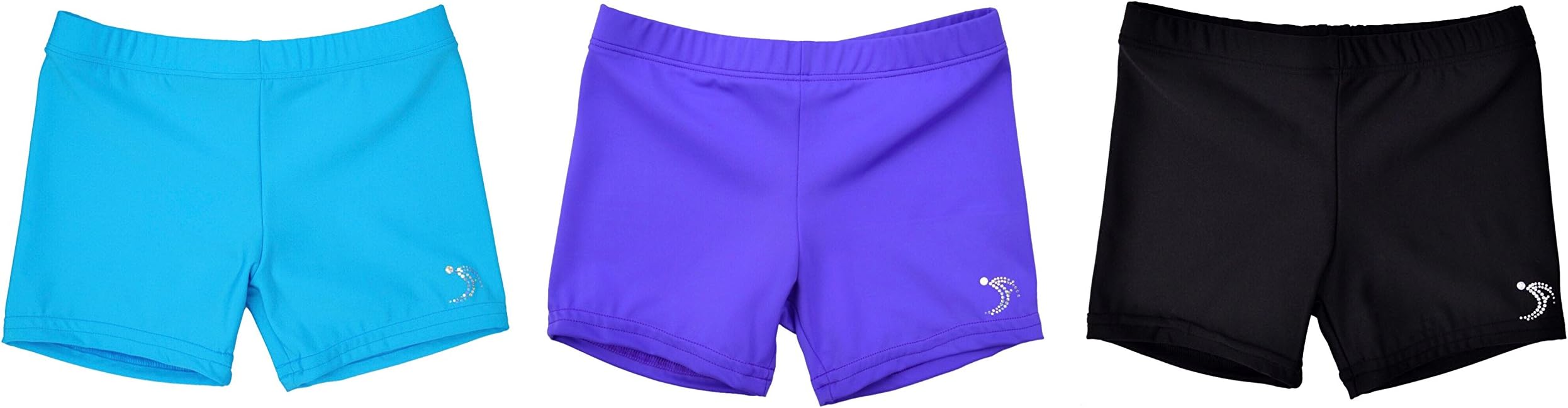 Sookie ActivePremium Micro Nylon Spandex Youth Shorts - Multicolor 3-Pack