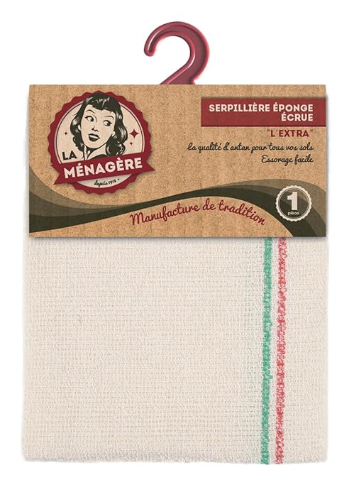 La – Cubertería fregona esponja crudo L extra 50 x 60 cm – – Juego de