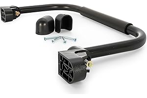 Camco Fold-Away RV Grab Handle - Provides Secure Hold for Entering & Exiting - Measures 18-in, for Smaller RVs & Trailers - Easily Installs Beside RV Door, Hardware Included - Black (42197)