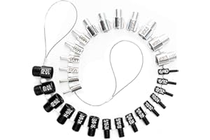 MIUCOGUIER Nut and Bolt Thread Checker, Thread Checker Standard and Metric, Bolt Size and Thread Gauge, 28 Male/Female Identifier Gauges (15 Inch & 13 Metric)