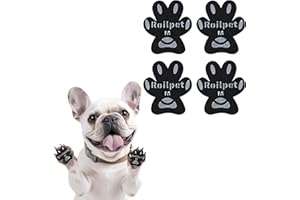 Roilpet Anti-Slip Dog Toe Grips Pads, Paw Protectors Provide Foot Traction for Senior Dogs on Slippy Floors, Ideal for Hot Pavement Protection & Injured Paws, (12 Sets - 48Pads, M)