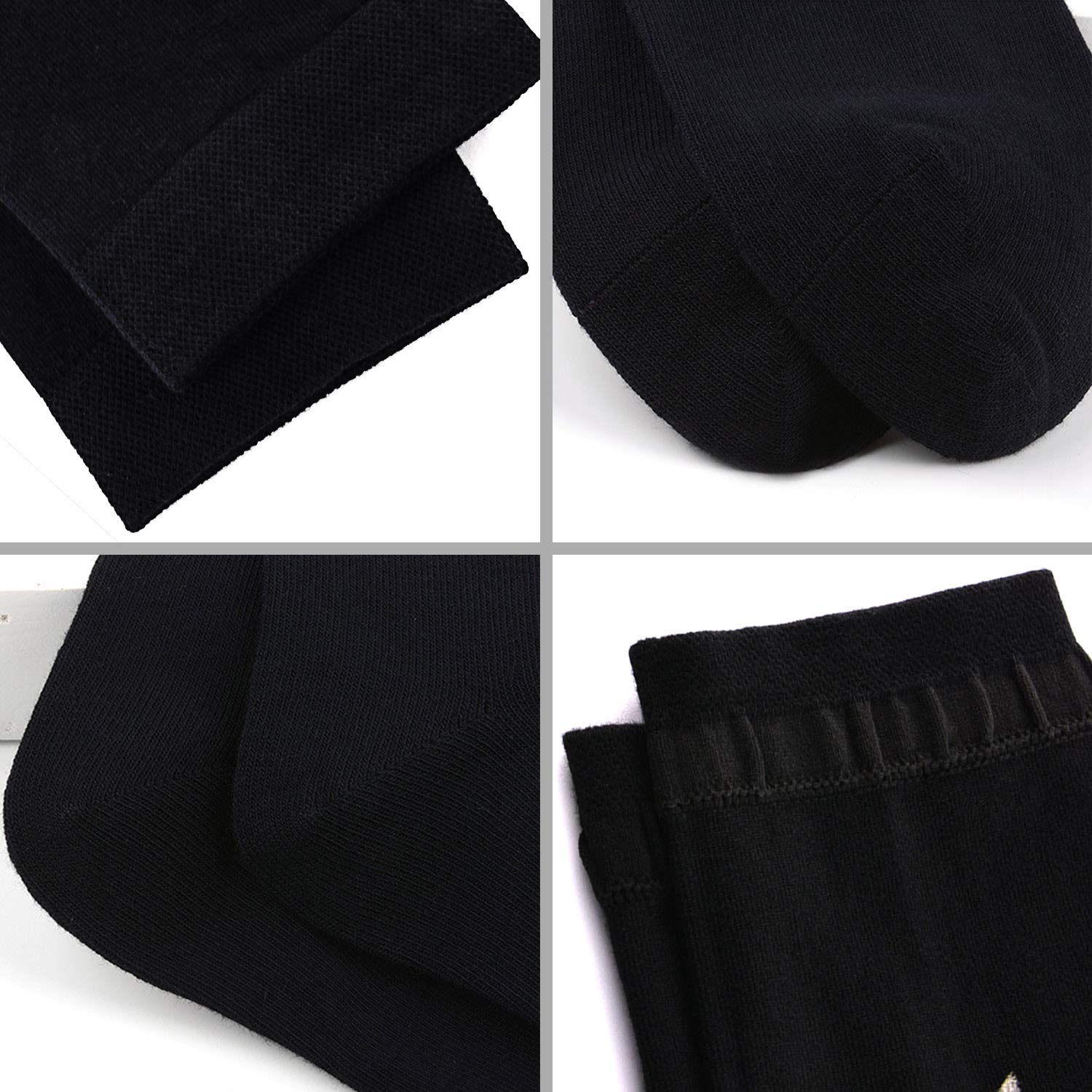 M MOACC Men\'s Breathable Combed Cotton Cushion Dress Half Crew Socks,6 Pair #80402