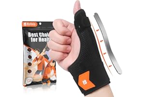 Bchois Thumb Brace & Wrist Brace for Right or Left Hand, Thumb Spica Splint for Arthritis Pain,Tendonitis,Trigger Finger,Thumb Stabilizer with Compression Aluminum Plate Support for Women Men