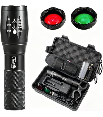 a100 high handheld flashlights powered flashlight rechargeable 18650 battery ULTRAFIRE Tactical Flashlight, 800 Lumens 5 Modes LED Zoomable Hunting Torch with Duty Belt Flashlight Holster, Red/Green/White Exchange Glass Women's Jester Backpack in Colour:Gloss Lime fly-storage