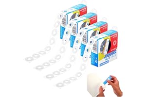 BRUISLARD 1000 Pack 1/4 Inch Hole Reinforcement Stickers Self-Adhesive Reinforcement Ring Labels, Transparent Hole Protectors Stickers for Hole-Punched Pages, Binder Clip Repairing and Strengthening(4 Boxes)