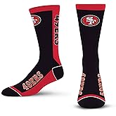 For Bare Feet NFL Unisex Mvp Crew Sock Nfl Large