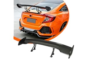 KKoneAuto 47Inch Universal GT Wing Spoiler Racing Spoiler for Cars Adjustable Rear Trunk Spoiler, Lightweight ABS Car Spoiler Wing (Carbon Fiber Style)