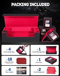 ZLCA MTG Card Storage Box 5 in 1,Large Card Deck