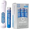 Oxygen Plus – O+ Elevate Pack | Refillable Oxygen Dispenser, 8 Recyclable Refill Canisters | Filled with 99.5% Pure O2 | Natural Supplement to Boost Energy & Recovery | 12+ Uses Per 3.4 Liter Canister