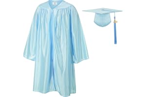 SAMDEEMI Unisex Shiny Kindergarten Graduation Gown Cap Set with 2025 Tassel, for Preschool Toddler Children