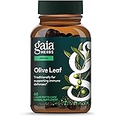 Gaia Herbs Olive Leaf - Traditional Immune Health Support - Immune System Supplement with Olive Leaf Extract & Oleuropein* - 60 Vegan Liquid Phyto-Caps (60 Servings)